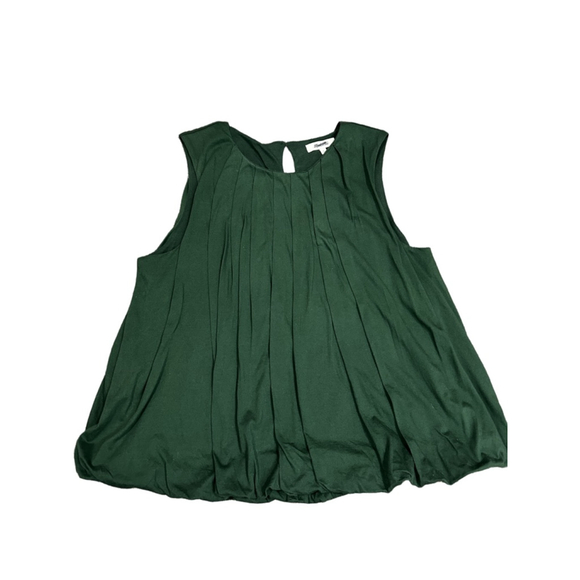 NWT Madewell Sleeveless Crewneck Bubble Top size medium in green - Picture 2 of 9